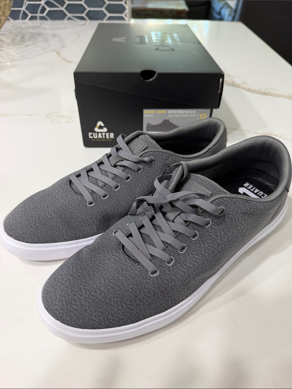 NWT Cuater by Travis Mathew Phenom Woven in Heather Dark Grey | 12